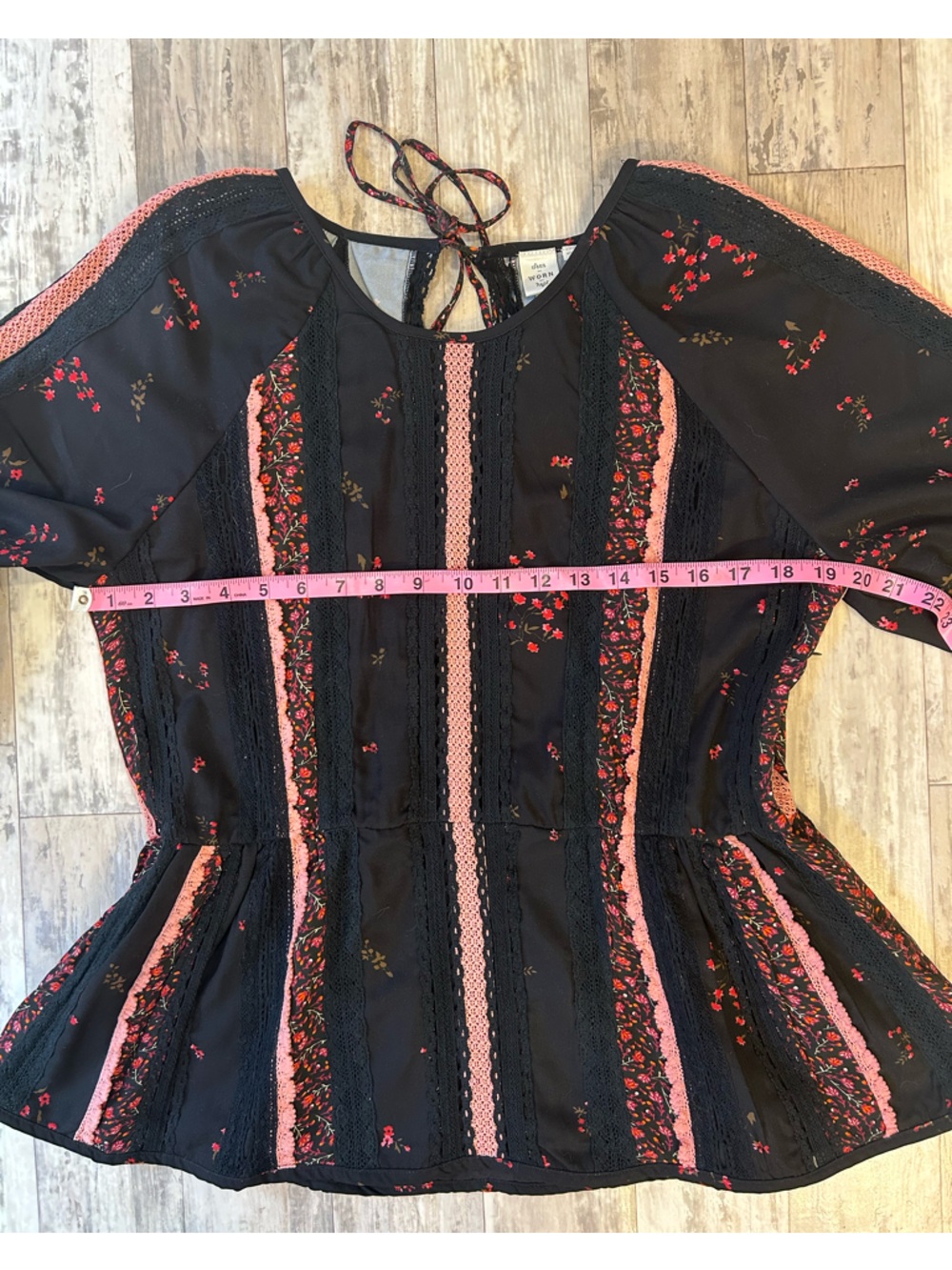 Anthropologie Seen Worn Kept Annemette Peplum Floral Blouse - Picture 14 of 16